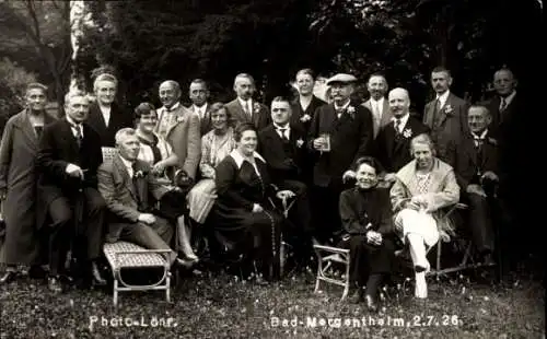 Ak Bad Mergentheim in Tauberfranken, Menschengruppe, Gruppenbild, Jahr 1926