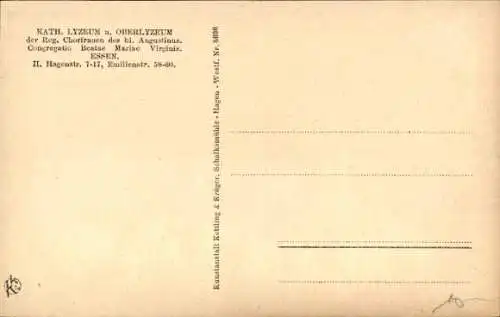 Ak Essen im Ruhrgebiet, Kath. Lyzeum, Turnen