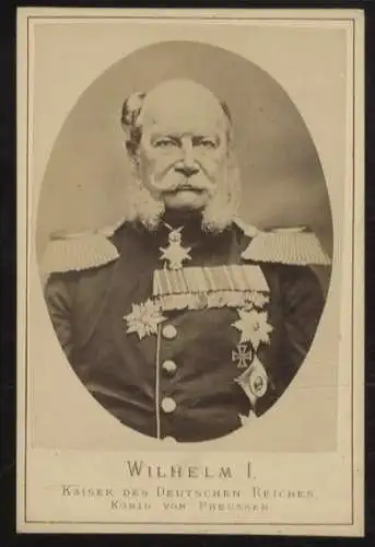 Cabinet Foto Kaiser Wilhelm I. von Preußen