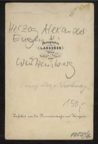 CdV Herzog Alexander von Württemberg