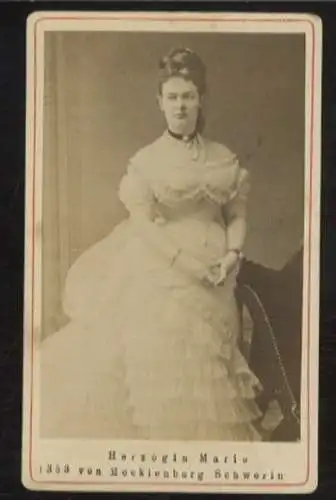 CdV Portrait Großfürstin Maria Pawlowna v. Russland, geb. Marie v. Mecklenburg-Schwerin