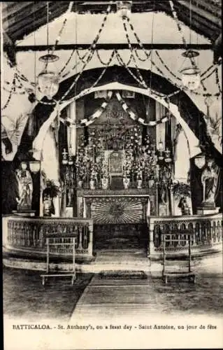 Ak Batticaloa Sri Lanka, St. Anthony's, an einem Feiertag