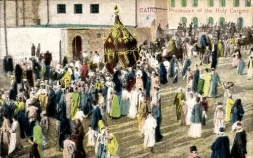 Ak Cairo Kairo Ägypten, Procession of the Holy Carpets