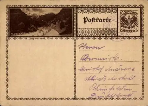 Ganzsachen Ak Paznaun Ischgl Tirol Österreich, Paznauntal