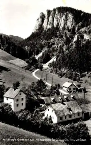 Ak Semmering in Niederösterreich, A. Lillings Gasthaus zu den Adlitzgräben