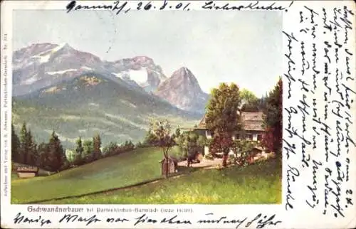 Ak Garmisch Partenkirchen in Oberbayern, Gschwandnerbauer