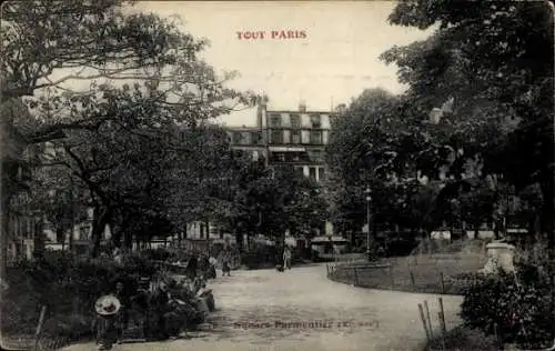 Ak Paris XI., Square Parmentier