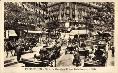 Ak Paris IX., Carrefour Drouot Richelieu
