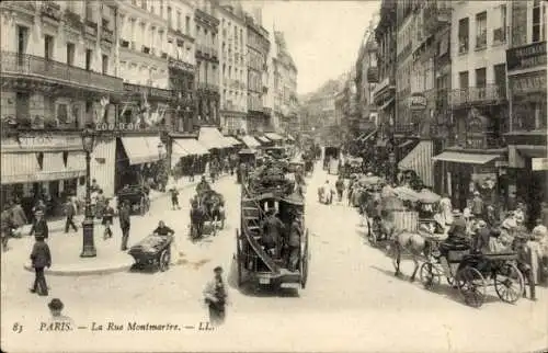 Ak Paris IX., Rue Montmartre