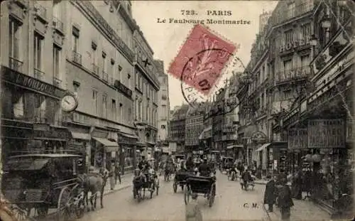 Ak Paris IX, Faubourg Montmartre