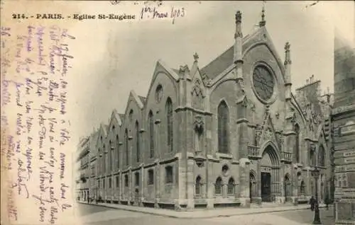 Ak Paris IX, Saint-Eugene-Kirche