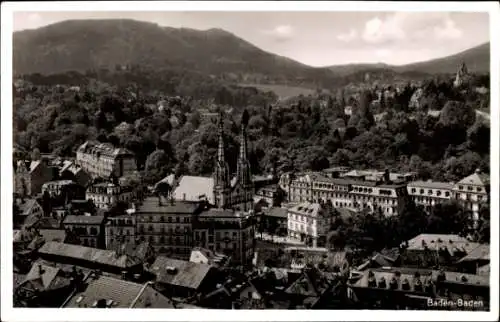 Ak Baden Baden am Schwarzwald, Gesamtansicht, von der Friedrichshöhe gesehen