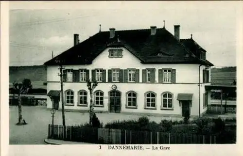 Ak Dannemarie Dammerkirch Elsass Haut Rhin, Bahnhof