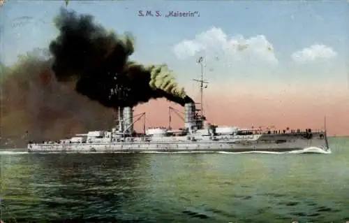 Ak Deutsches Kriegsschiff, SMS Kaiserin, Kaiserliche Marine