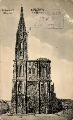 Ak Strasbourg Straßburg Elsass Bas Rhin, Münster