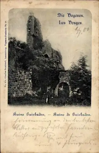 Ak Mollkirch Elsass Bas Rhin, Burg Girbaden, Ruine