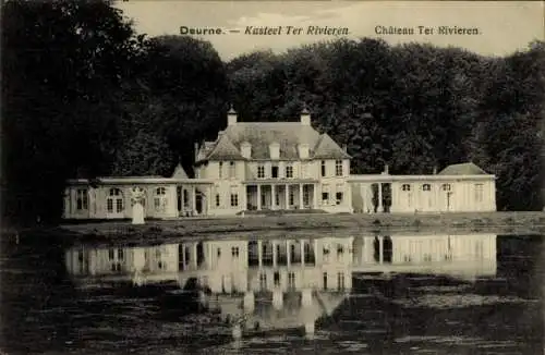 Ak Deurne Antwerpen Flandern, Kasteel Ter Rivieren