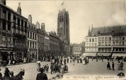 Ak Dunkerque Dünkirchen Nord, Place Jean-Bart