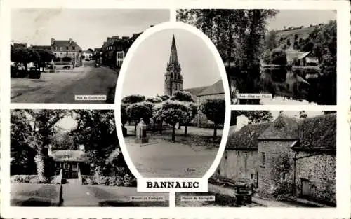 Ak Bannalec Finistère, Teilansicht, Kirche, Park, Mauer