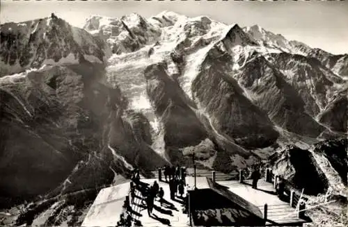 Ak Chamonix Mont Blanc Haute Savoie, Aiguille du Midi, Plateform du Tele au sommet du Brevent