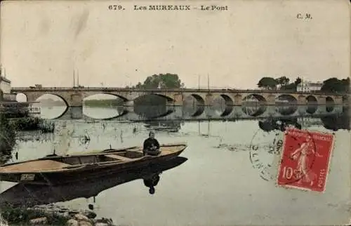 Ak Les Mureaux Yvelines, Le Pont