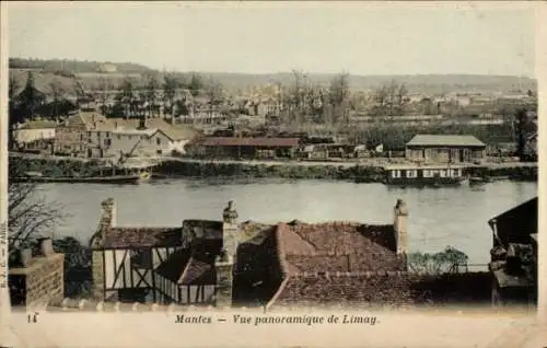 Ak Mantes-Yvelines, Panoramablick auf Limay