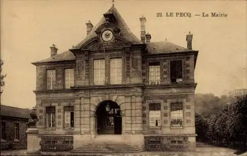 Ak Le Pecq Yvelines, Das Rathaus