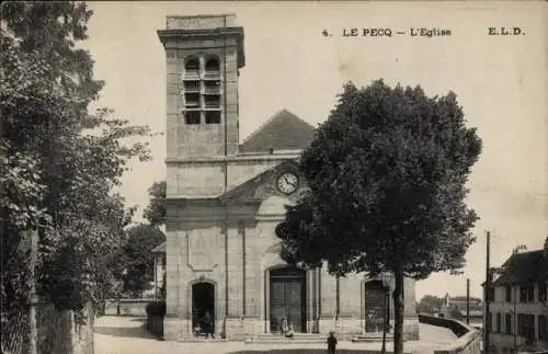Ak Le Pecq Yvelines, Die Kirche