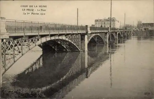 Ak Le Pecq Yvelines, Le Pont