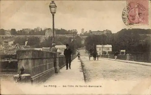 Ak Le Pecq Yvelines, La Côte de Saint Germain