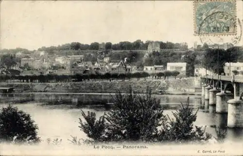 Ak Le Pecq Yvelines, Panorama