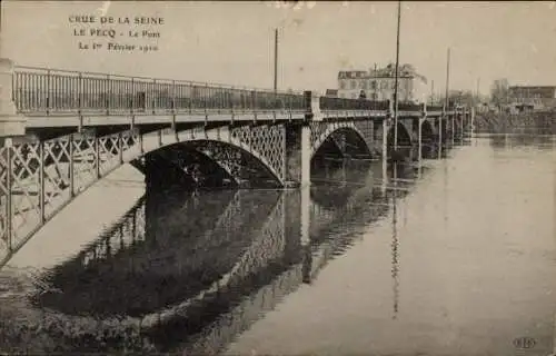 Ak Le Pecq Yvelines, Le Pont