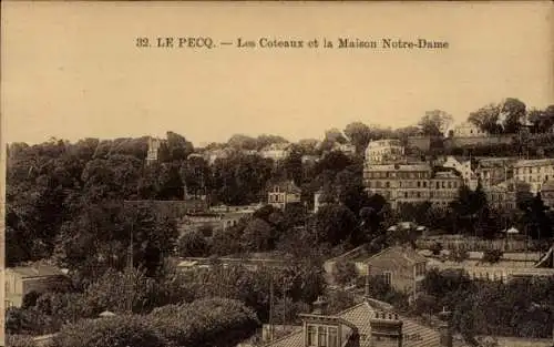 Ak Le Pecq Yvelines, Les Coteaux und Maison Notre Dame