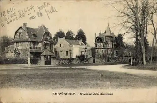 Ak Le Vésinet Yvelines, Avenue des Courses