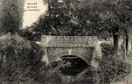 Ak Galluis Yvelines, Le Pont Marie