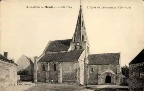 Ak Meulan und Yvelines, Gaillon, Kirche Mariä Himmelfahrt