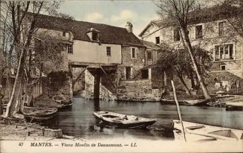 Ak Mantes-Yvelines, Alte Mühle von Dennemont
