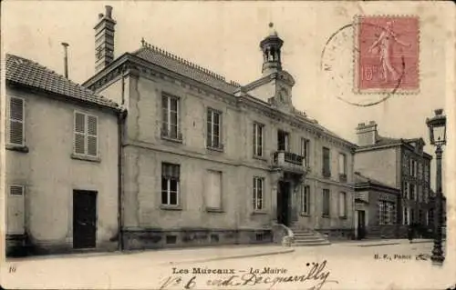 Ak Les Mureaux Yvelines, Das Rathaus