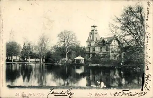 Ak Le Vésinet Yvelines, Lac de la Gare