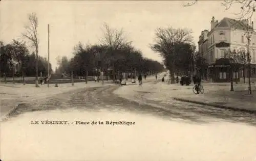 Ak Le Vésinet Yvelines, Place de la République