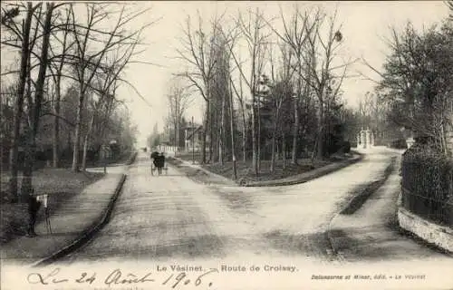 Ak Le Vésinet Yvelines, Route de Croissy