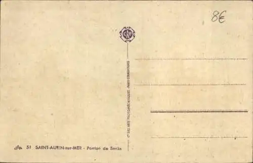 Ak Saint Aubin sur Mer Calvados, Ponton de Tanks