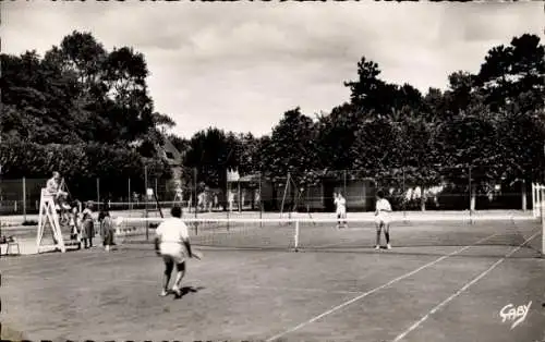 Ak Saint Aubin sur Mer Calvados, Tennis