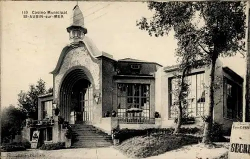 Ak Saint Aubin sur Mer Calvados, Städtisches Casino