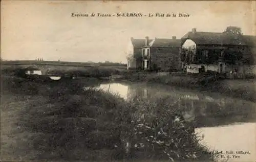 Ak Saint Samson Calvados, der Pont de la Dives