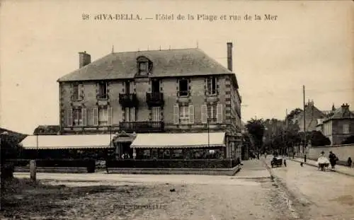Ak Ouistreham Riva Bella Calvados, Hotel de la Plage, Rue de la Mer