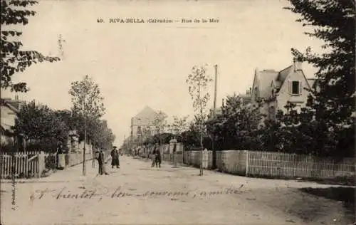 Ak Ouistreham Riva Bella Calvados, Rue de la Mer