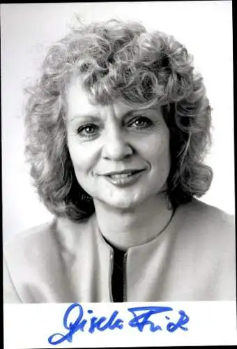 Ak Politikerin Gisela Frick, Portrait, Autogramm