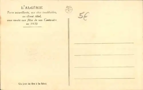 Algerischer Ak, ein Festtag in Salais