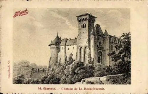 Ak Charente, Château de La Rochedoucault, Maggi Reklame